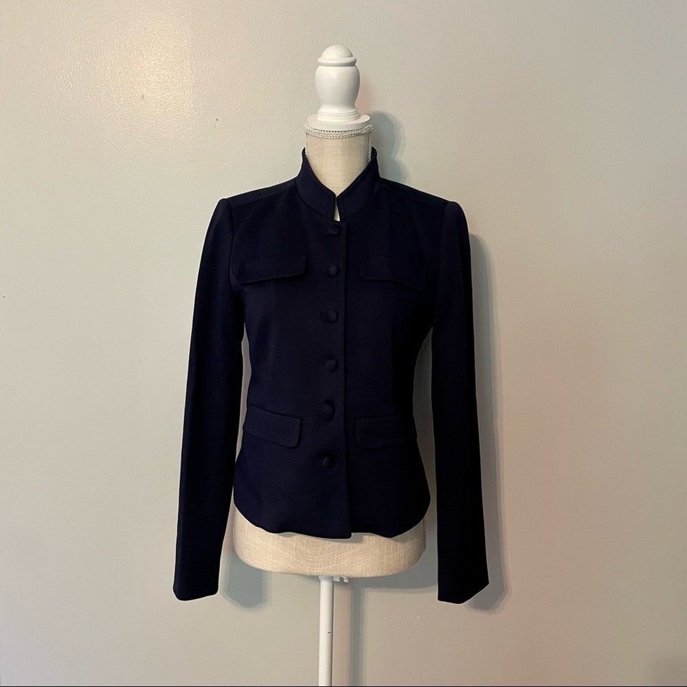 Loft Outlet Military Style Blazer Jacket XS House of Colour (HOC) Winter Navy - Picture 5 of 6